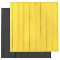 Тактильная плитка 500х500 ПВХ девять параллельных продольных рифов