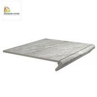 Ступень фронтальная серая противоскользящая Терраса 40,2Х30