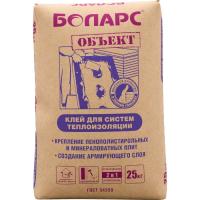 Клей для теплоизоляции БОЛАРС (25 кг) Объект