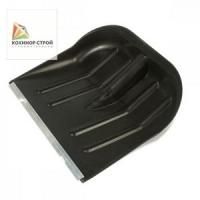 Лопата снеговая 41х36 пластиковая, с оцинкованной накладкой №2