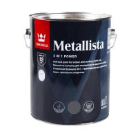 Краска для металла по ржавчине 3 в 1 Tikkurila Metallista (Металлиста) (2.3 л) темно-серая