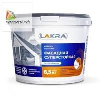 Краска акриловая фасадная суперстойкая белоснежная (6,5 кг) ЛАКРА