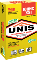 Клей плиточный Юнис XXI жёлтый мешок