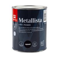 Краска для металла по ржавчине 3 в 1 Tikkurila Metallista (Металлиста) (0.8 л) черная
