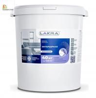 Краска акриловая интерьерная (40 кг) белоснежная ЛАКРА