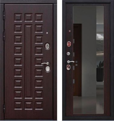 Дверь мет. SD Prof-5 Сенатор зеркало Венге