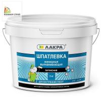Шпатлевка латексная финишная выравнивающая белая (3 кг) ЛАКРА