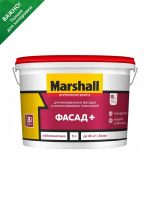 Краска фасадная акриловая водно-дисперсионная Marshall Фасад+ глубокоматовая база BC 9 л.