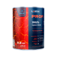 Эмаль термостойкая до 700С красно-коричневая (0,8 кг) ЛАКРА PROF IT