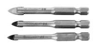 Набор сверл по кафелю и стеклу 3 шт. Мастер.
