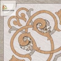 Рамина GР Декор 1 418х418х8мм  напольный глазурованный бежевый Березакерамика