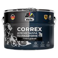 Грунт-эмаль по ржавчине 3 в 1 Dufa Correx глянцевая RAL 8017 шоколад 10 л