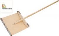 Лопата снеговая фанерная (38х38см) с черенком