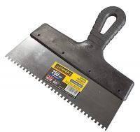 Шпатель зубчатый 250 мм. нержавеющий