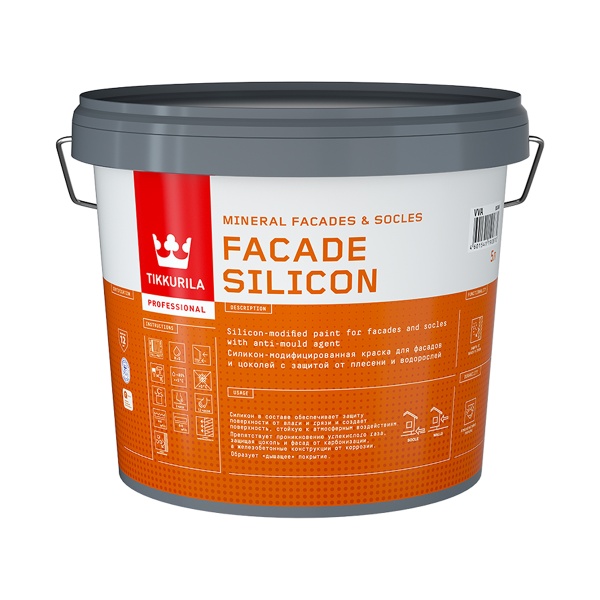 Краска Tikkurila Facade Silicon База С (5 л) акриловая