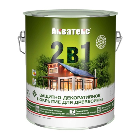 Акватекс 2 в 1 Защитно-декоративный состав (9 л)