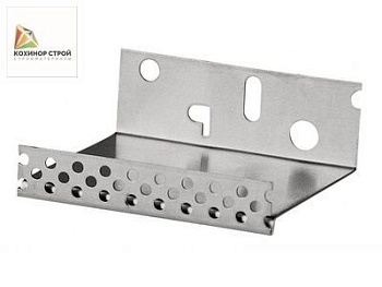 Цокольный профиль 50 мм (0,65 мм) Алюминиевый с перфорацией