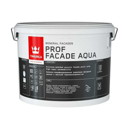 Краска Tikkurila Prof Facade Aqua база А (9 л) фасадная