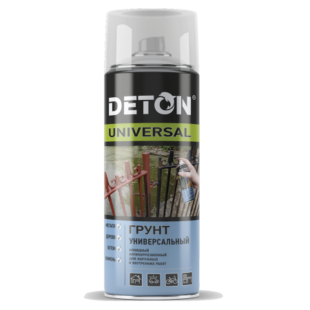 Deton UNIVERSAL аэрозольный грунт Светло-серый (520 мл)